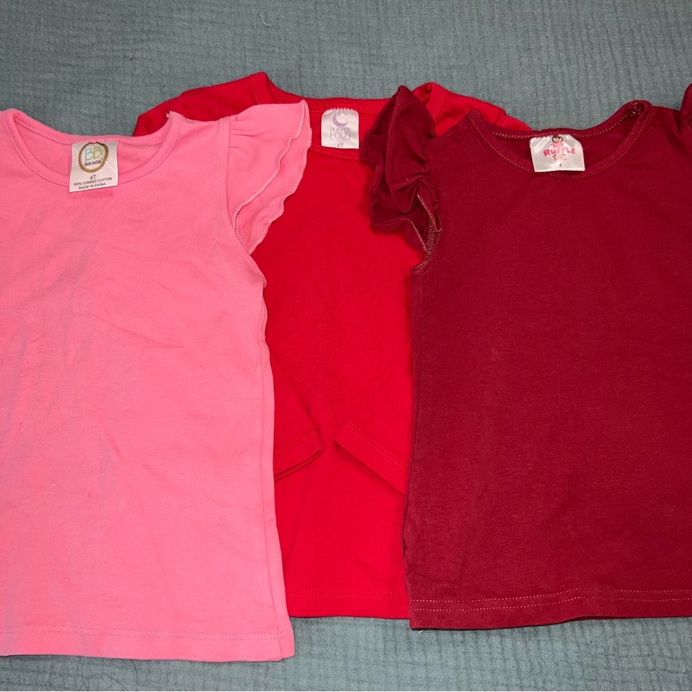 NWOT Flutter Sleeve Solid Shirt Bundle